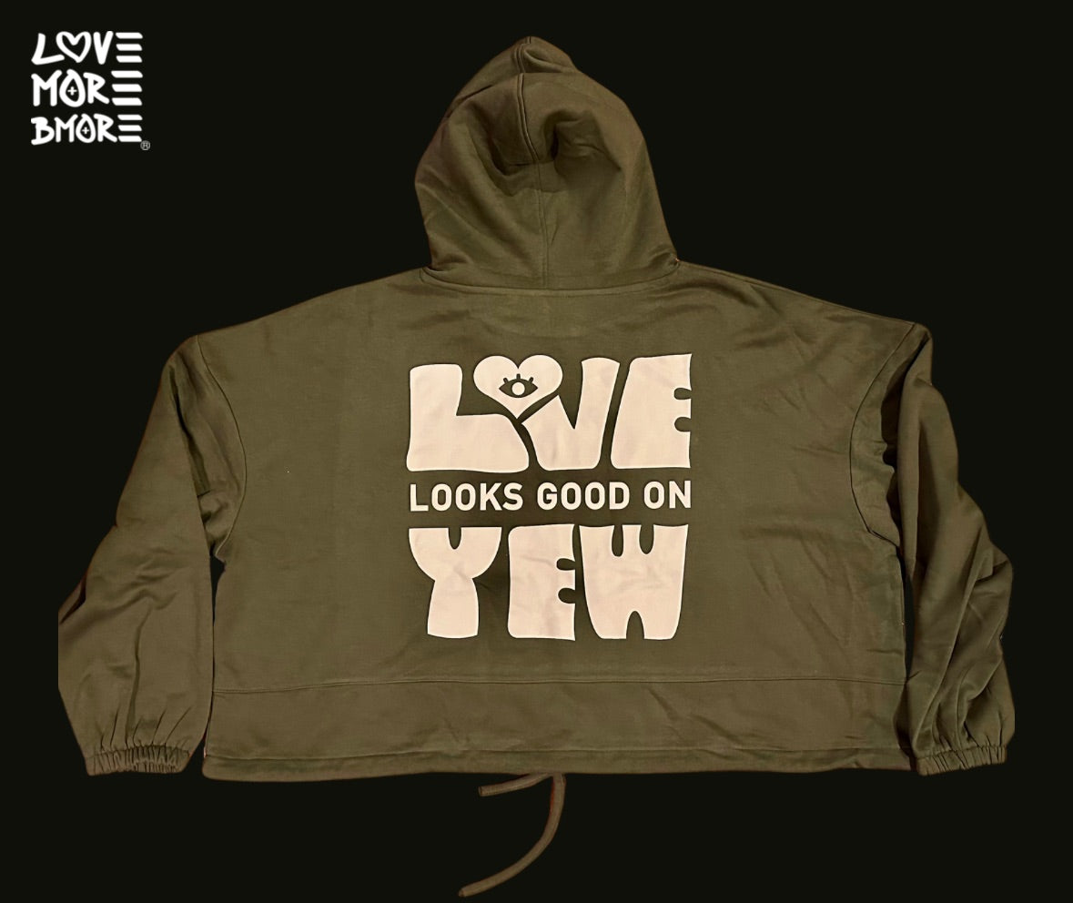 Love Yew Crop Hoodie