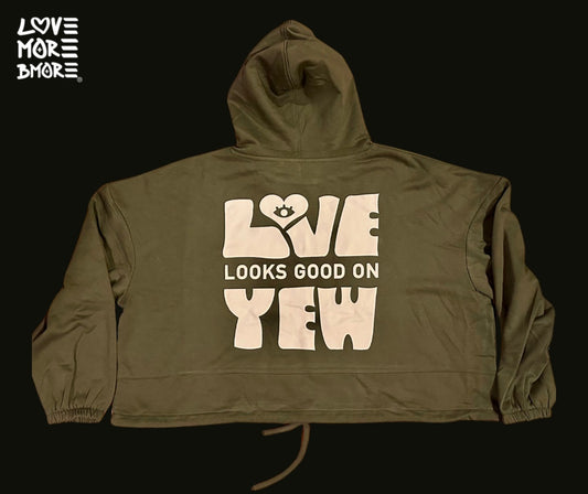 Love Yew Crop Hoodie