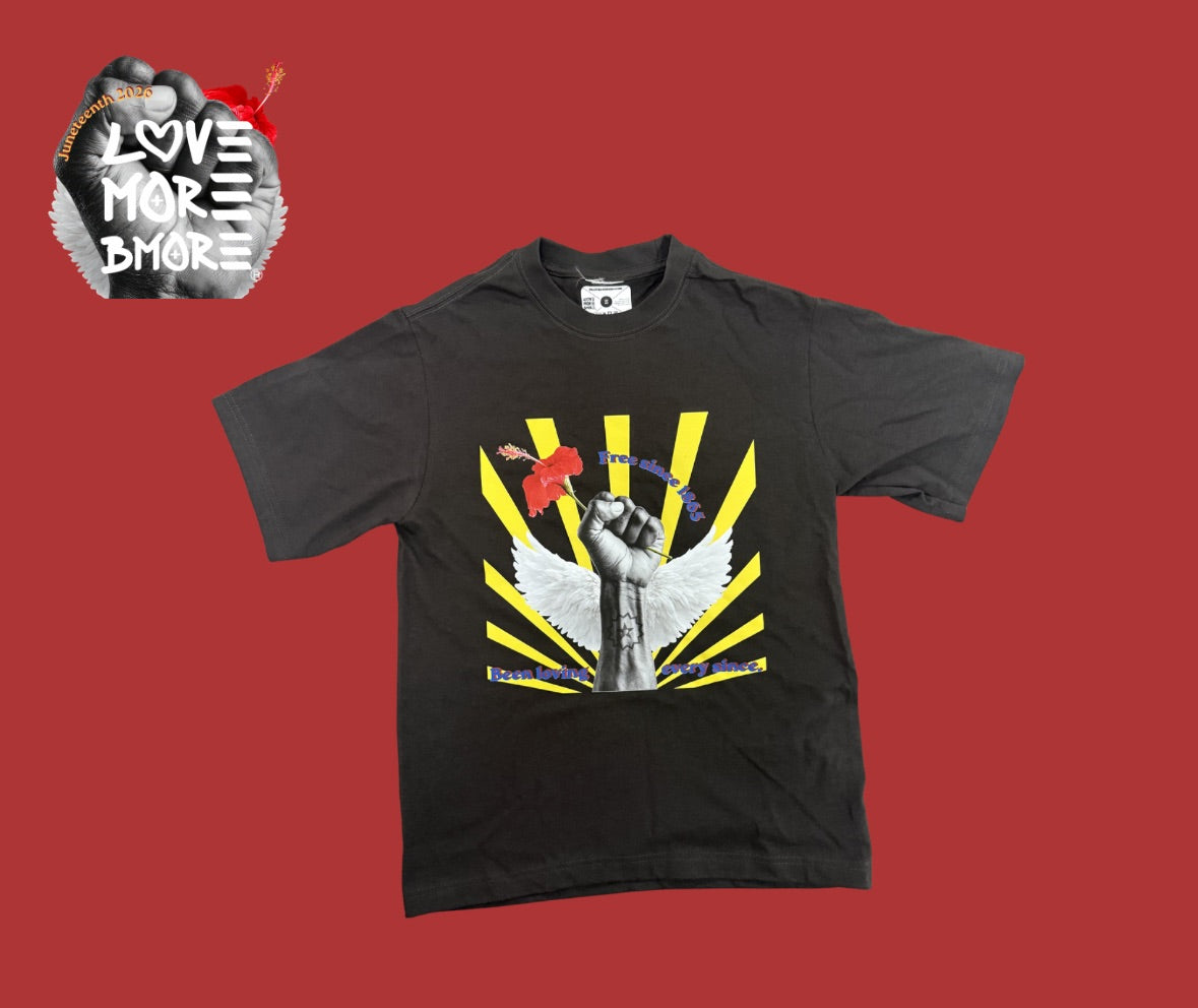 Free since 1865 (off black) tee