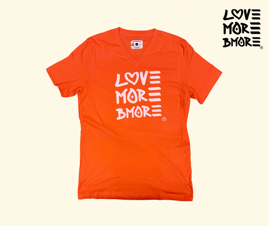 LMB Orange Vneck Tee