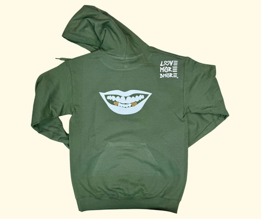 The Revolution Will Be Love army green hoodie