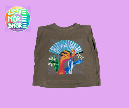 Love is Love cropped muscle tee
