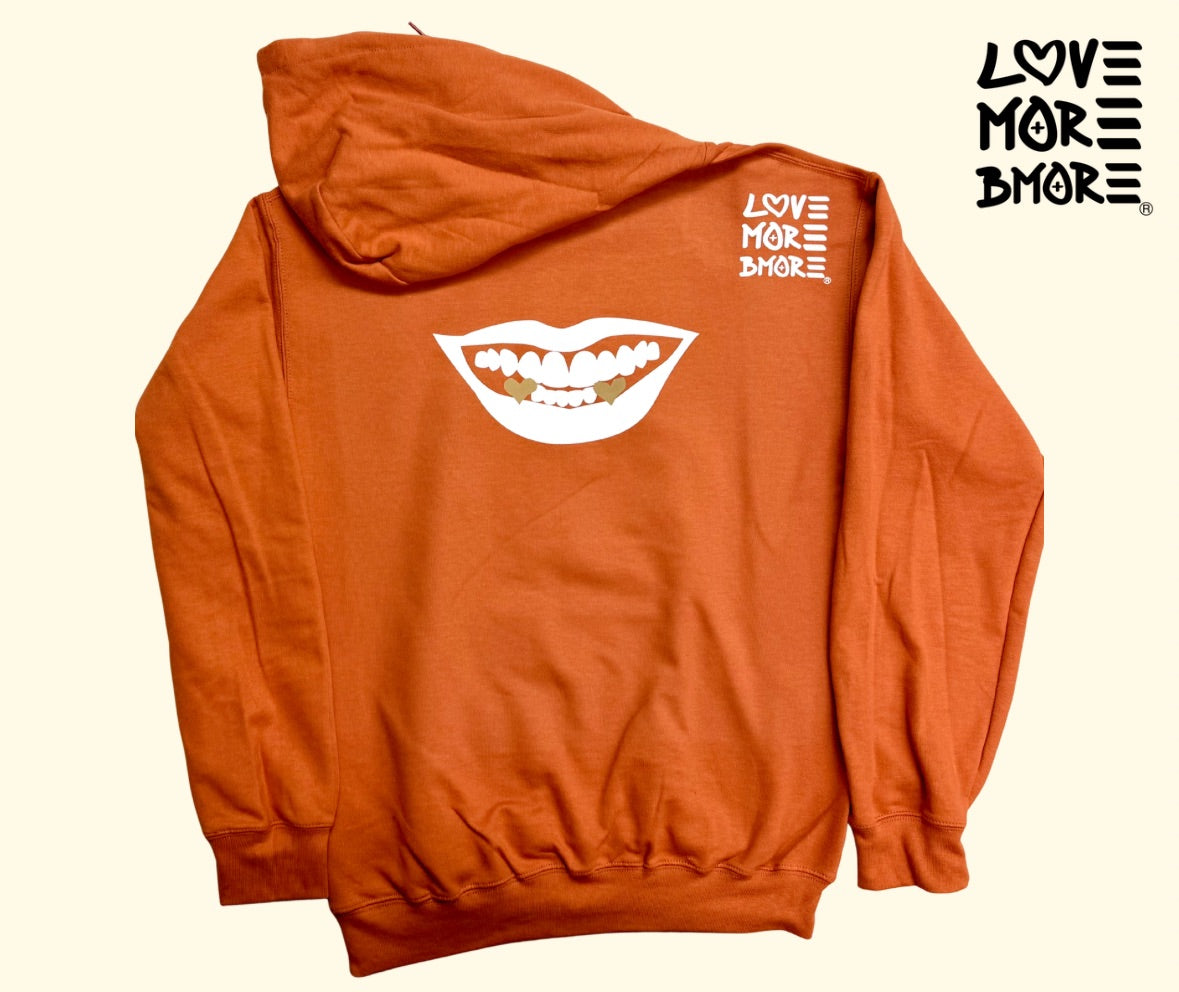 The Revolution Will Be Love Rustic Orange hoodie